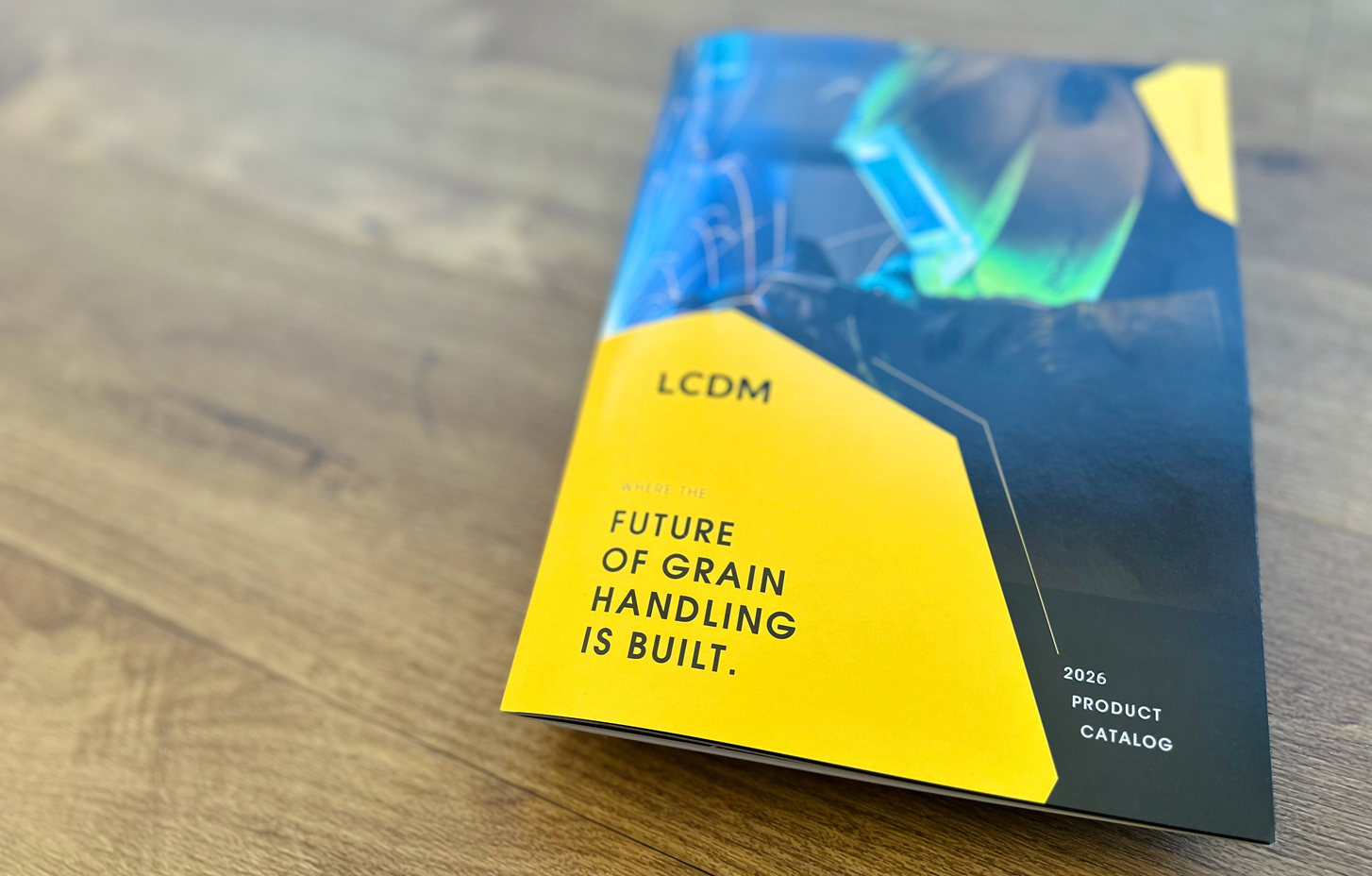 2026 LCDM product catalog featuring grain handling equipment, valves, and bulk material solutions.